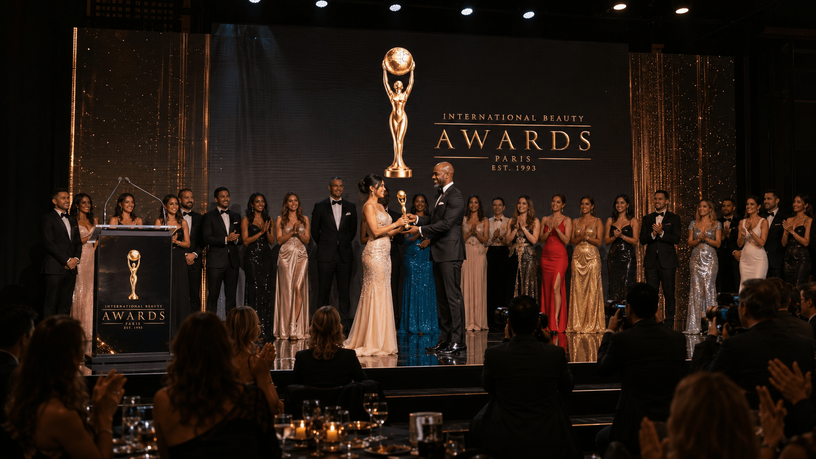 International Beauty Awards ceremony recognition moment